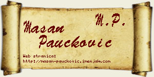 Mašan Paučković vizit kartica